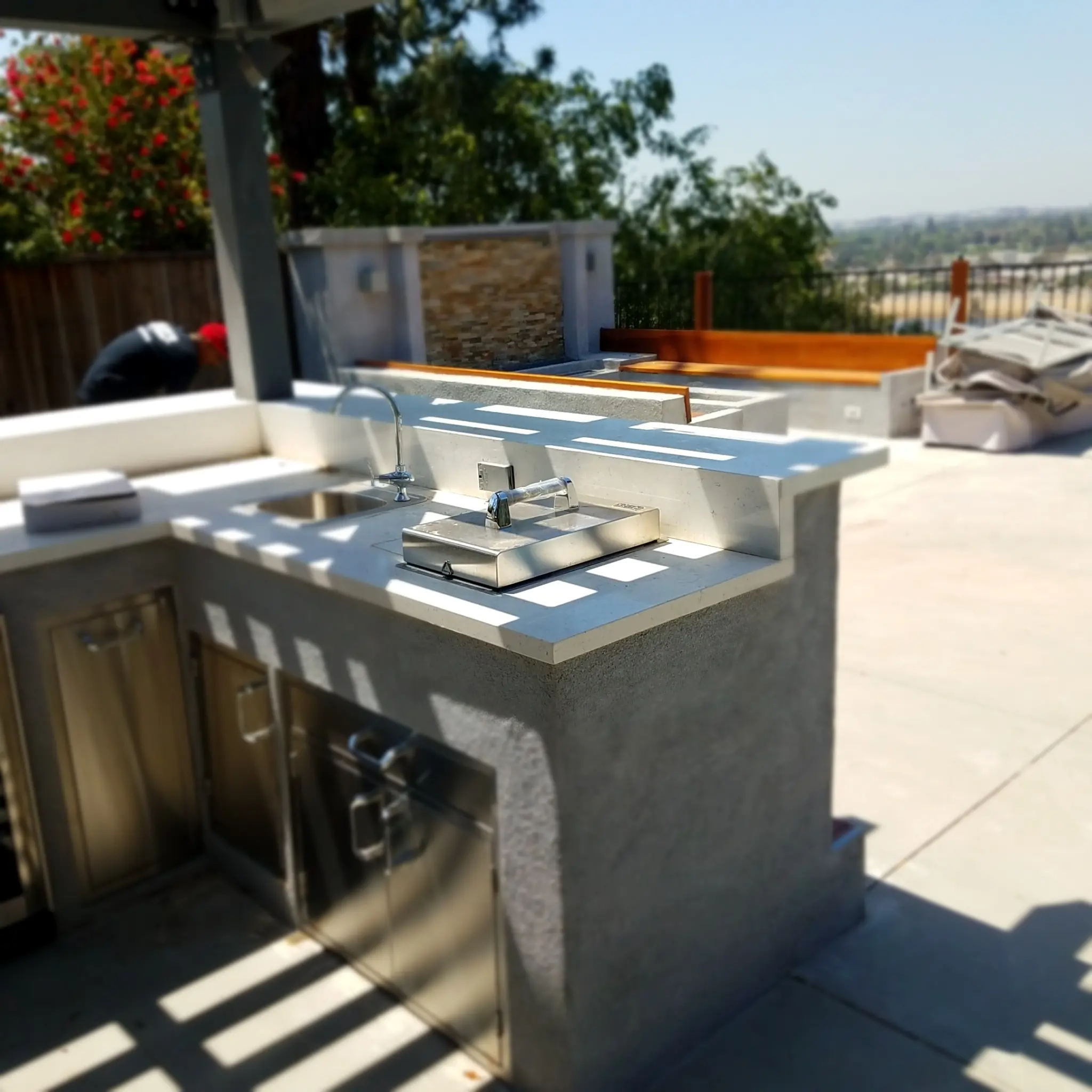 Custom outdoor kitchen and BBQ