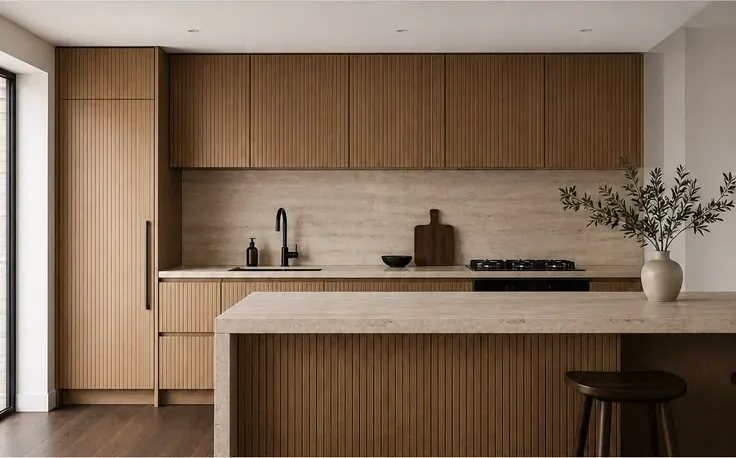 3D render of the finished kitchen